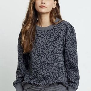 Rails Marcie cheetah Print Gray pullover sweater XS